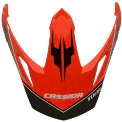 Kšilt pro přilby Tour Globe, CASSIDA - ČR (černá/červená neon/bílá)