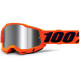 ACCURI 2, 100% brýle Orange, zrcadlové stříbrné plexi