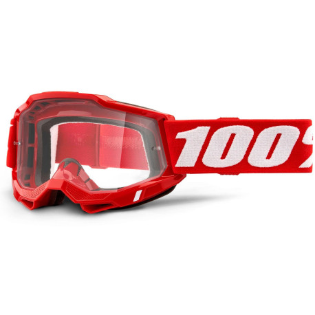 ACCURI 2, 100% OTG brýle červené, čiré plexi