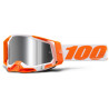 RACECRAFT 2, 100% brýle ORANGE, stříbrné plexi