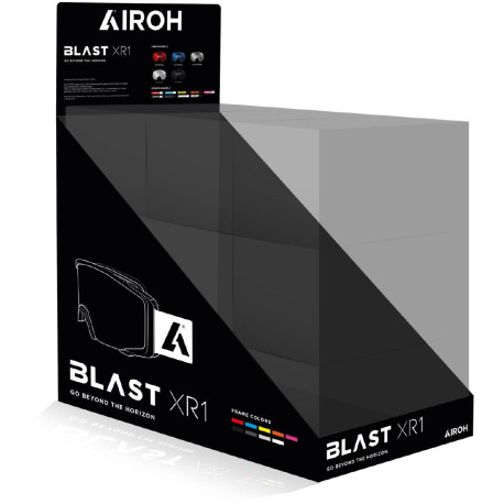 Brýle BLAST XR1 (9x) + popruhy (9x) + plexi (5x) + stojan na pult, AIROH