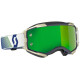 Brýle FURY CH modrá/zelená, SCOTT - USA, (plexi zelený chrom)