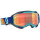 Brýle FURY CH modrá/oranžová, SCOTT - USA, (plexi oranžové chrom)