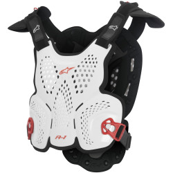 Chránič těla A-1 ROOST GUARD certifikace CE2, ALPINESTARS (bílý/černý/červený) 2023