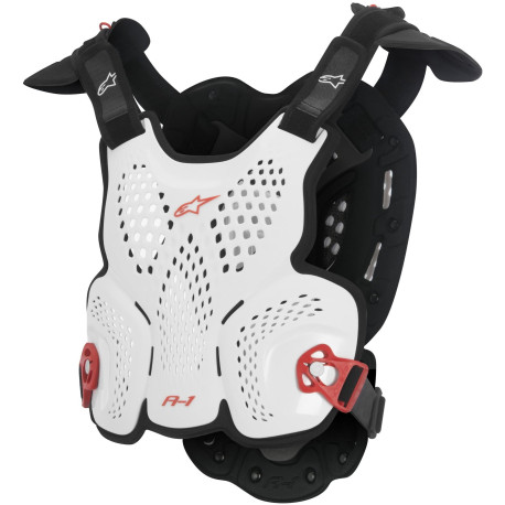 Chránič těla A-1 ROOST GUARD certifikace CE2, ALPINESTARS (bílý/černý/červený) 2023