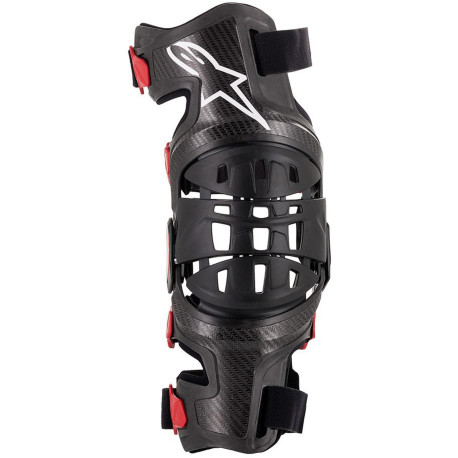 Kolenní ortézy BIONIC-10 CARBON, ALPINESTARS (černá/červená, levé koleno) 2023