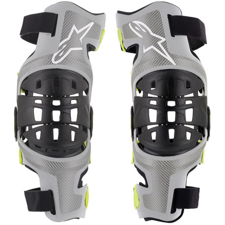 Kolenní ortézy BIONIC-7, ALPINESTARS (stříbrná/žlutá fluo, pár) 2023