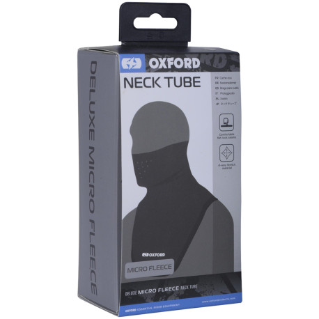Nákrčník Deluxe Micro Fleece, OXFORD (černý, s průduchy a dlouhým límcem)