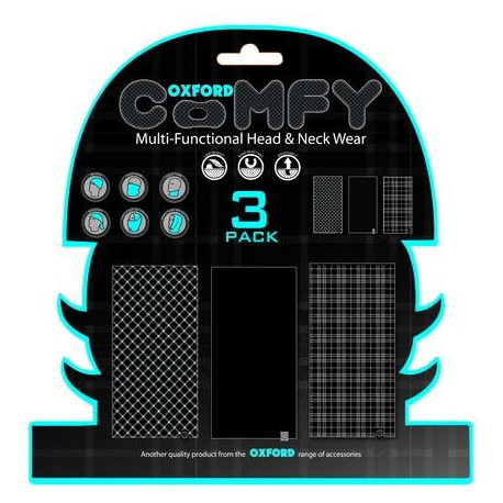 Nákrčníky Comfy Tartan, OXFORD (sada 3 ks)