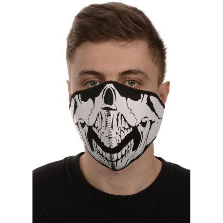 Maska neoprenová Skull, EMERZE (černá/bílá)
