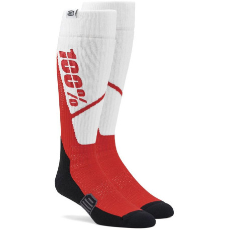 Ponožky TORQUE MX, 100% - USA (bílá/červená)