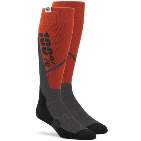 Ponožky TORQUE MX, 100% - USA (oranžová/šedá)