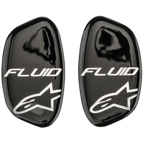Samolepky krytů čepů kloubu chrániče kolen FLUID TECH CARBON a FLUID PRO, ALPINESTARS (pár)