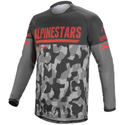 Dres VENTURE R, ALPINESTARS (šedá camo/červená fluo/černá) 2022