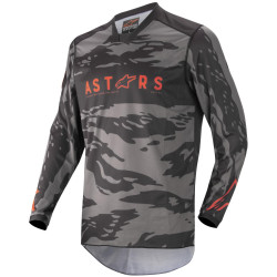 Dres RACER TACTICAL, ALPINESTARS (černá/šedá maskáčová/červená fluo)