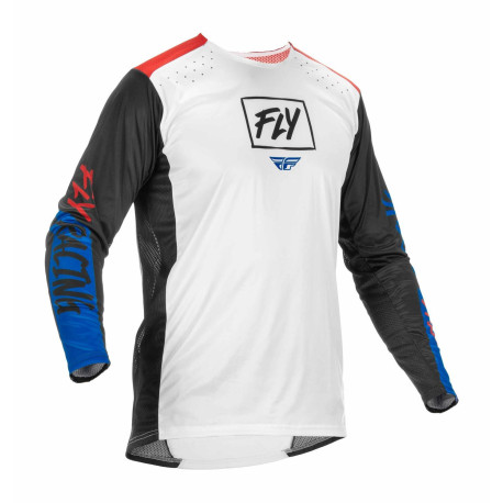 Dres LITE, FLY RACING - USA 2022 (červená/bílá/modrá)