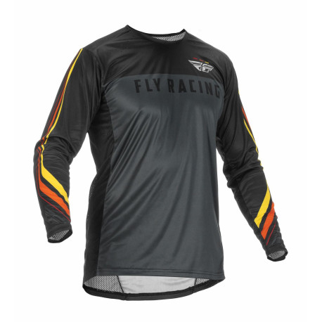 Dres LITE, FLY RACING - USA 2022 (metal/červená/žlutá)