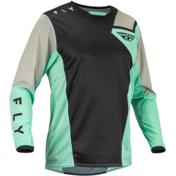 Dres KINETIC JET, FLY RACING - USA 2023 (černá/mint/šedá)