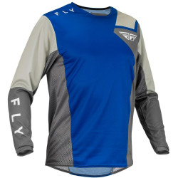 Dres KINETIC JET, FLY RACING - USA 2023 (modrá/šedá/bílá)