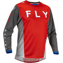 Dres KINETIC KORE, FLY RACING - USA 2023 (červená/šedá)