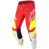 Kalhoty TECHSTAR FACTORY, ALPINESTARS (červená fluo/bílá/žlutá) 2022