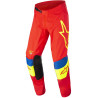 Kalhoty TECHSTAR QUADRO, ALPINESTARS (červená/žlutá fluo/modrá) 2022
