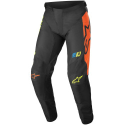 Kalhoty RACER COMPASS, ALPINESTARS (černá/žlutá fluo/korálová)