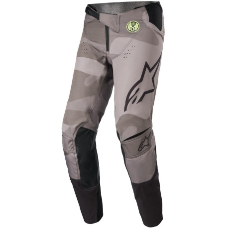 Kalhoty TECHSTAR limitovaná edice AMS, ALPINESTARS (šedá/černá/žlutá fluo)