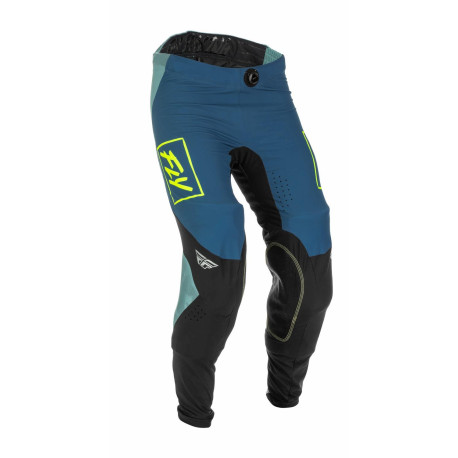 Kalhoty LITE, FLY RACING - USA 2022 (šedá/tyrkysová/hi-vis)