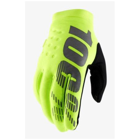 Rukavice BRISKER, 100% (fluo žlutá)