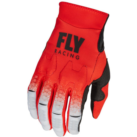 Rukavice EVOLUTION DST, FLY RACING - USA 2023 (červená/šedá)
