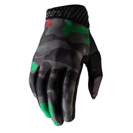 Rukavice RIDEFIT, 100% (army zelená/černá)