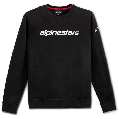 Mikina LINEAR CREW FLEECE, ALPINESTARS (černá/bílá)