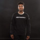 Mikina LINEAR CREW FLEECE, ALPINESTARS (černá/bílá)