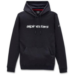 Mikina LINEAR HOODIE, ALPINESTARS (černá/bílá)