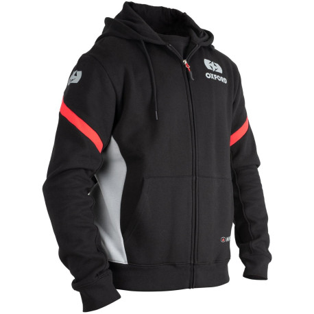 Mikina RACING, OXFORD (černá/šedá/červená)