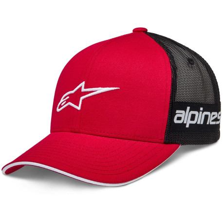 Kšiltovka BACK STRAIGHT HAT, ALPINESTARS (červená/černá)
