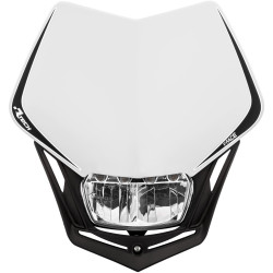 UNI přední maska včetně světla V-Face FULL LED, RTECH (bílá/černá)