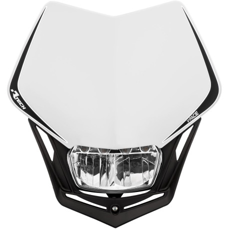 UNI přední maska včetně světla V-Face FULL LED, RTECH (bílá/černá)