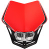UNI přední maska včetně světla V-Face FULL LED, RTECH (červená/černá)