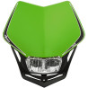 UNI přední maska včetně světla V-Face FULL LED, RTECH (zelená/černá)