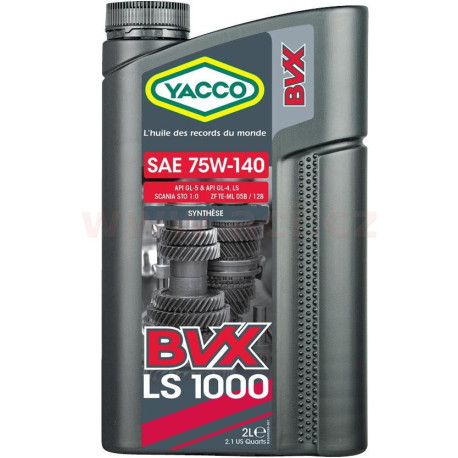 Převodový olej YACCO BVX LS 1000 75W140 2L