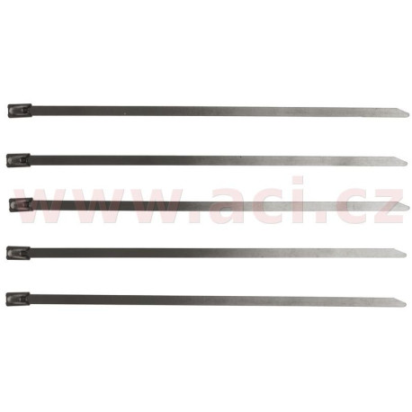 Stahovací páska nerezová typ W4, 7,94x370 mm (sada 5 ks)