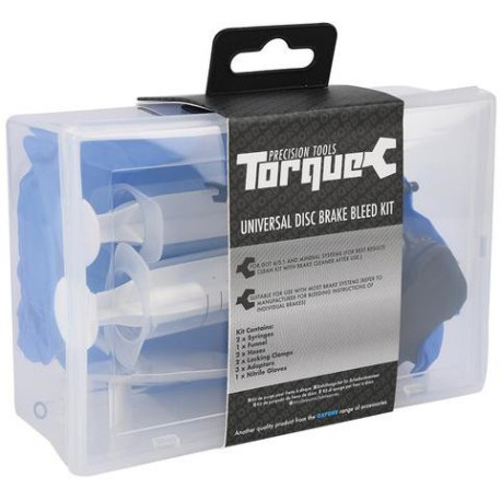 Univerzální sada pro odvzdušnění brzdové kapaliny cyklo DISC BRAKE BLEED KIT TORQUE, OXFORD