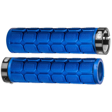 Gripy LOCK-ON se šroubovacími objímkami a větší tl. úchopu, OXFORD (tmavě modré, délka 130 mm, 1 pár)