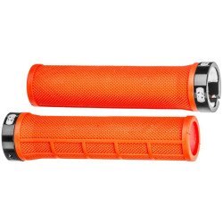 Gripy LOCK-ON se šroubovacími objímkami a menší tl. úchopu, OXFORD (červené, délka 130 mm, 1 pár)