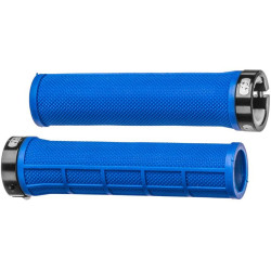 Gripy LOCK-ON se šroubovacími objímkami a menší tl. úchopu, OXFORD (tmavě modré, délka 130 mm, 1 pár)