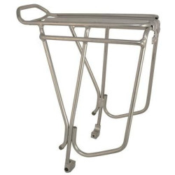 Trubkový nosič brašen LUGGAGE RACK ALU, OXFORD (kompatibilní s koutouč brzdami a ráfky 26 až 29", stříbrný)