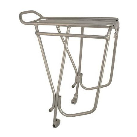Trubkový nosič brašen LUGGAGE RACK ALU, OXFORD (kompatibilní s koutouč brzdami a ráfky 26 až 29", stříbrný)