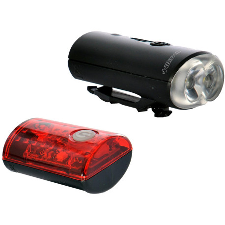 Sada světel na kolo ULTRA TORCH MINI+, OXFORD (dobíjení pomocí USB, světelný tok 100/50 lm)